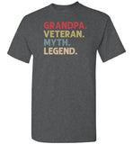 Grandpa Veteran Myth Legend Shirt for Men Military Vet Gift