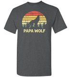 Papa Wolf Shirt for Men Dad Grandpa