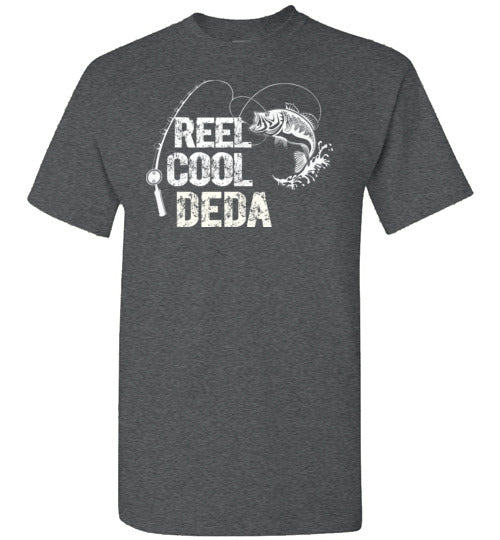 Reel Cool Deda Fishing Themed Shirt for Serbian Grandpa Men