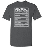 Grandpa Nutrition Facts Shirt for Men
