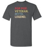 Pop Pop Veteran Myth Legend Shirt for Men Military Vet Grandpa