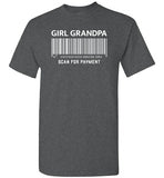Girl Grandpa Scan for Payment Barcode Shirt