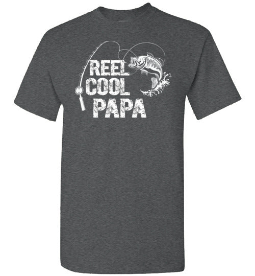 Reel Cool Papa Funny Fishing Shirt for Men Dad Grandpa