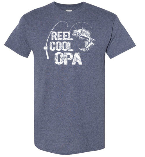 Reel Cool Opa Fishing Shirt for Men Gift for Fisherman Grandpa