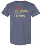 Pops Veteran Myth Legend Shirt for Men Military Vet Dad Grandpa