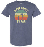 Best Pappy By Par Golf Shirt for Men Grandpa Golfing Tee Gift