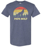 Papa Wolf Shirt for Men Dad Grandpa