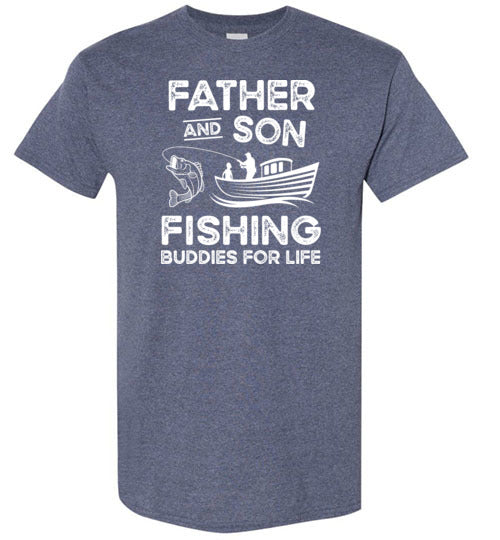 Father and Son Fishing Buddies for Life Matching Shirt for Men