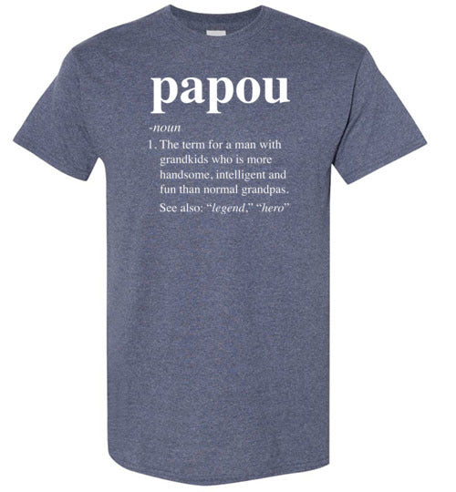 Papou Definition Shirt for Men Grandpa