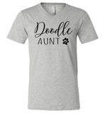 Doodle Aunt Paw Print V-Neck Shirt for Women