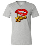 Libra Lips and Chain V-Neck Shirt for Women