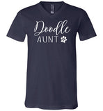 Doodle Aunt Paw Print V-Neck Shirt for Women