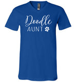 Doodle Aunt Paw Print V-Neck Shirt for Women