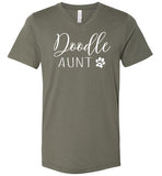 Doodle Aunt Paw Print V-Neck Shirt for Women