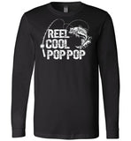 Reel Cool Pop Pop crewneck t-shirt for men. Makes a great Father's Day gift, Christmas gift or birthday present for any grandpa callecd Pop Pop who loves fishing.