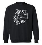 Best Dad Ever Music Notes Sweatshirt