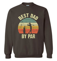 Best Dad By Par Vintage Sunset Golf Sweatshirt