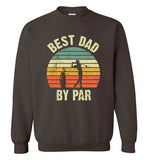 Best Dad By Par Vintage Sunset Golf Sweatshirt