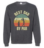 Best Dad By Par Vintage Sunset Golf Sweatshirt
