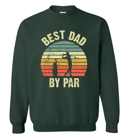 Best Dad By Par Vintage Sunset Golf Sweatshirt