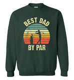 Best Dad By Par Vintage Sunset Golf Sweatshirt