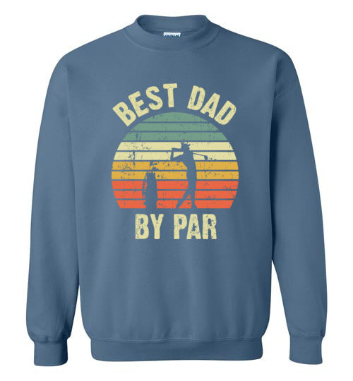 Best Dad By Par Vintage Sunset Golf Sweatshirt