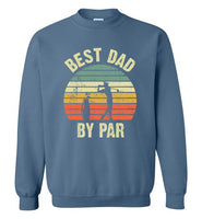 Best Dad By Par Vintage Sunset Golf Sweatshirt