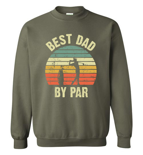Best Dad By Par Vintage Sunset Golf Sweatshirt