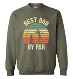 Best Dad By Par Vintage Sunset Golf Sweatshirt