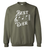 Best Dad Ever Music Notes Sweatshirt