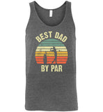 Best Dad By Par Vintage Sunset Golf Tank Top