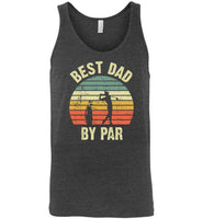 Best Dad By Par Vintage Sunset Golf Tank Top