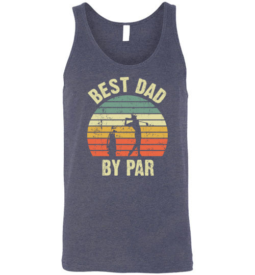 Best Dad By Par Vintage Sunset Golf Tank Top
