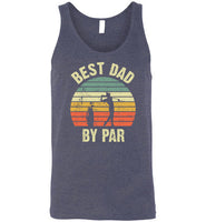 Best Dad By Par Vintage Sunset Golf Tank Top