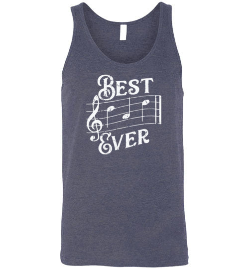 Best Dad Ever Music Notes Tank Top