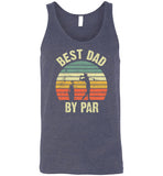 Best Dad By Par Vintage Sunset Golf Tank Top