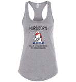 Nursicorn Like a Regular Nurse Only More Magical Raceback Tank Top