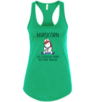 Nursicorn Like a Regular Nurse Only More Magical Raceback Tank Top