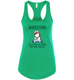 Nursicorn Like a Regular Nurse Only More Magical Raceback Tank Top