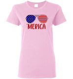Merica Fourth of July Shirt for Women