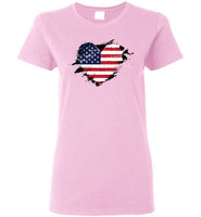 American Flag Heart Shirt
