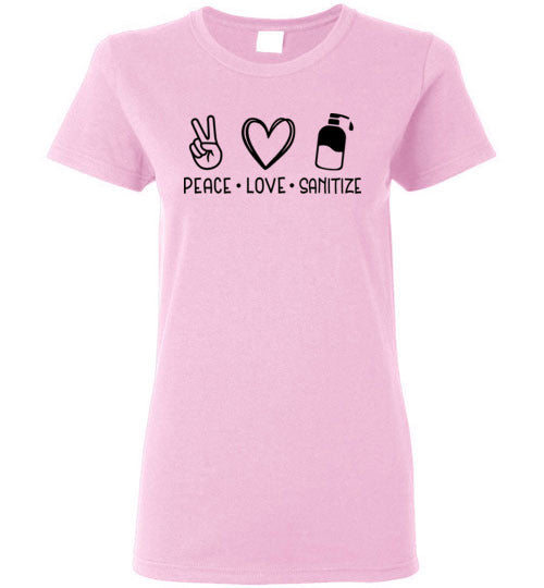 Peace Love Sanitize Crewneck T-Shirt