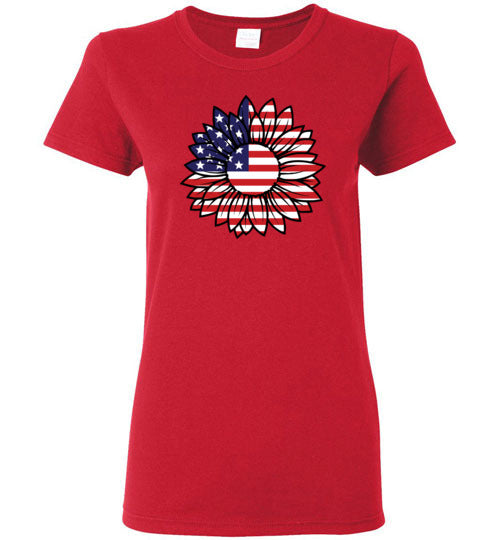 Sunflower American Flag Shirt