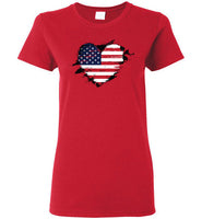 American Flag Heart Shirt