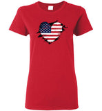 American Flag Heart Shirt