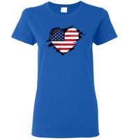 American Flag Heart Shirt