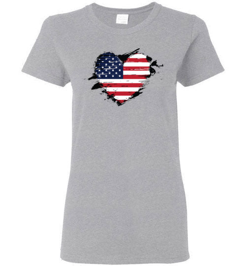 American Flag Heart Shirt