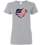 American Flag Heart Shirt