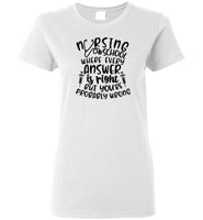 Nursing School Where Every Answer Is Right But You're Probably Wrong T-Shirt
