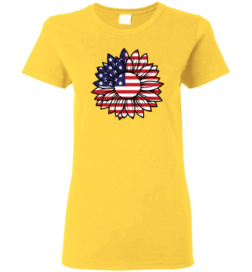 Sunflower American Flag Shirt